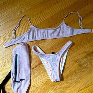 Triangl sparkly pink swim suit